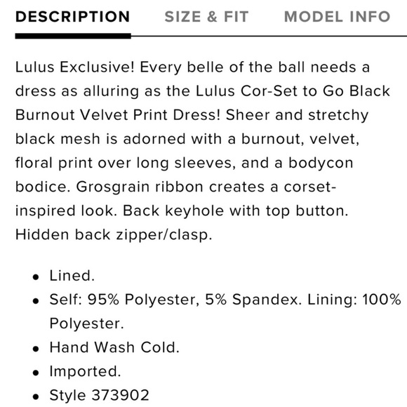 Lulu’s Cor-Set To Go black burnout velvet corset dress - Picture 13 of 13